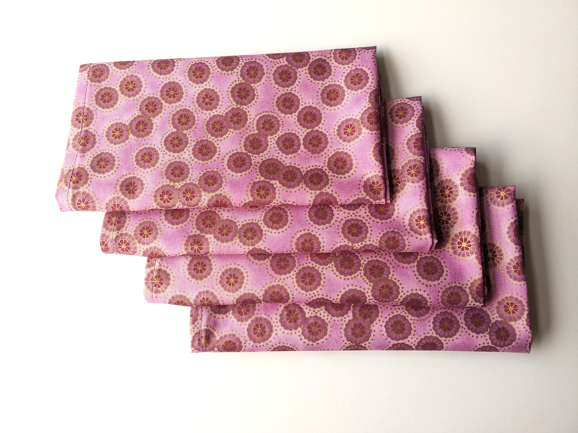 Confetti napkins Pink and Gold Napkins Dotted napkins Princess Party napkins Bridal Shower napkins Brunch and Bubbly Cotton