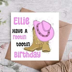 Cowgirl Card / Cowgirl birthday card / Cowgirl Birthday card / Country and western card / Cowboy card / Country card / Cowboy Boot card