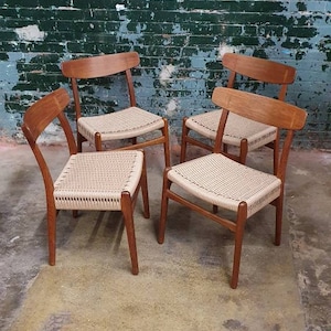 vintage hans wegner ch23 dining chairs - set of 4