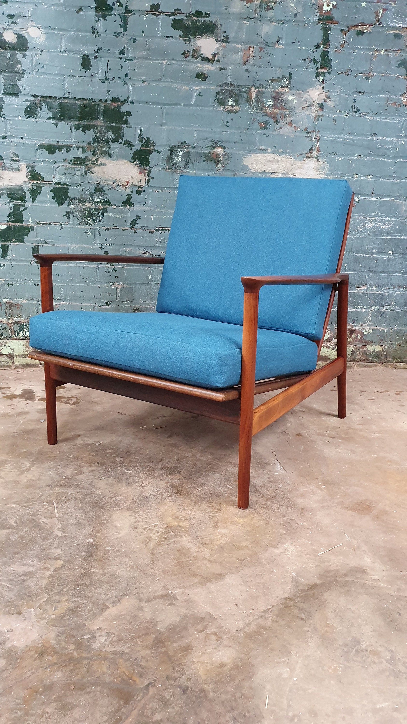 Vintage Mid century Ib Kofod Larsen for Selig Lounge Chair Etsy