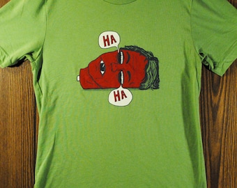 Ha Ha  Screen Printed Graphic T-Shirt