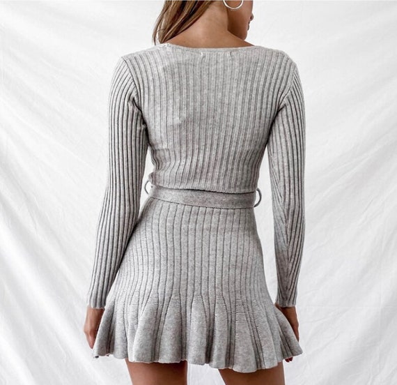 black sexy sweater dress