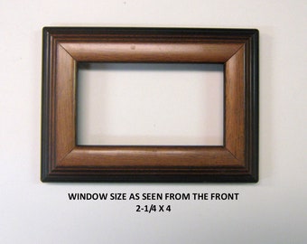 Mini Picture Frame 2-5/8 x 4-1/2 Tight Warm Browns-Glass Optional