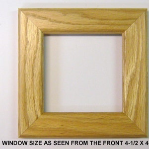 Mini Picture Frame 5x5 Natural Light Oak Glass Optional