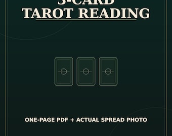 3-Card Tarot Reading – One Question with PDF and Photo