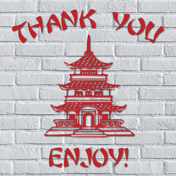 Vielen Dank, dass Sie Chinesisch zum Mitnehmen | Retro | Nostalgie | SVG | PNG | DXF | Sublimation | Hoodie | Hemd | Schnitt