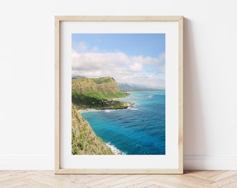 Cliffs of Oahu Hawaii  | Art Print, Digital Download