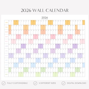 2026 Riesen Wandkalender