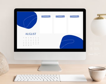 Kentucky Wildcat Blue | 2022 Customizable Monthly Desktop Wallpaper Organizer