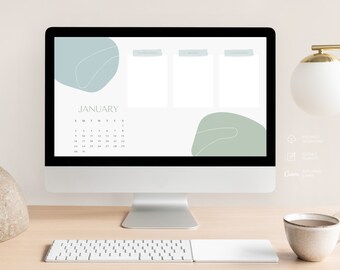 2022 Customizable Monthly Desktop Wallpaper Organizer | Fresh