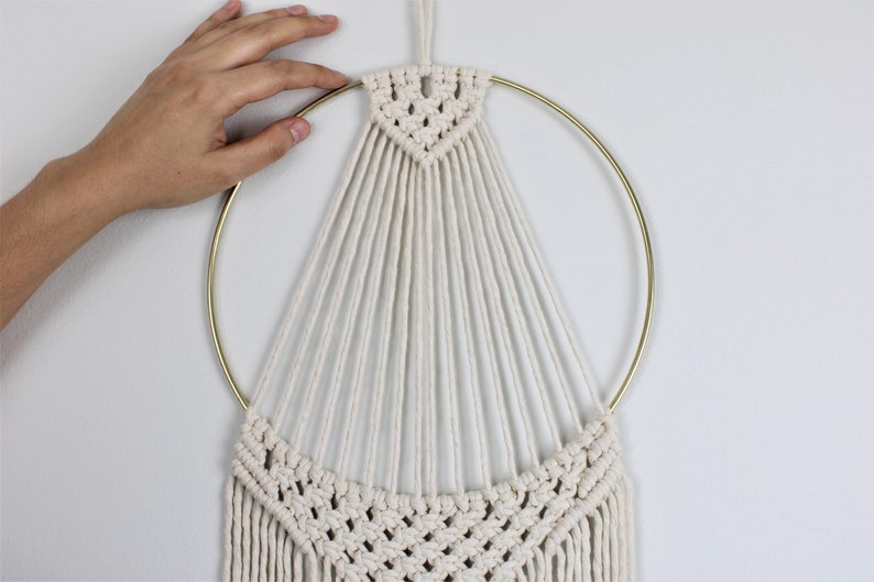 10 Inch Round Macrame Wall Hanging / Circle Macrame / Macrame Etsy