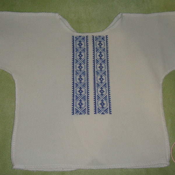 Baby's loose jacket vyshyvanka with ukrainian embroidery Ukrainian shirt for newborn