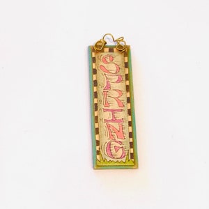 Dollhouse Miniature Artsan made “SPRING” Garden Sign 1:12 Scale one inch
