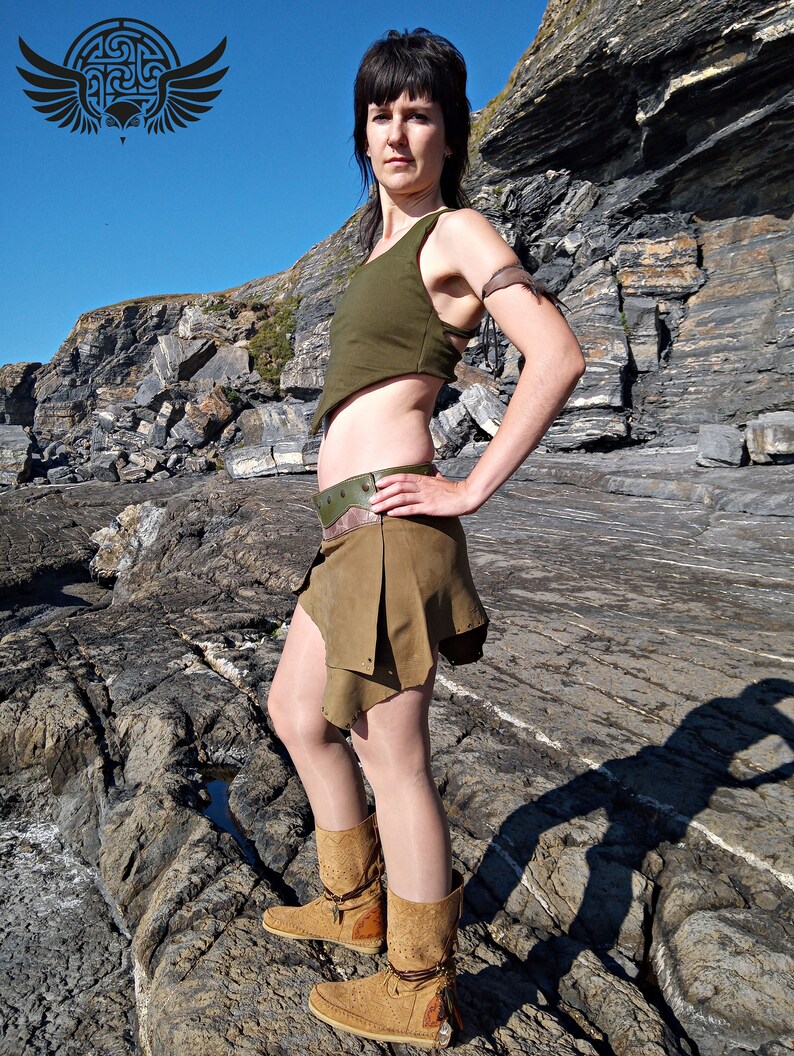Leather skirt Leather skirt festival skirt psytrance skirt tribal skirt skirt gypsie skirt steampunk skirt primitive skirt