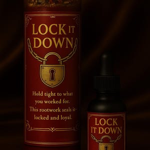 ロック・イット・ダウン キャンドル＆オイル デュオ コミットメントとスピリチュアルな絆のために | ホールド・ホワットズ・ユアーズ ルートワーク キャンドル＆オイル デュオ