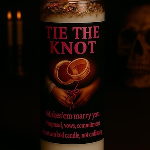 Tie The Knot | Marriage Commitment Candle | Proposal, Vows & Spiritual Bond | Rootworked Candle