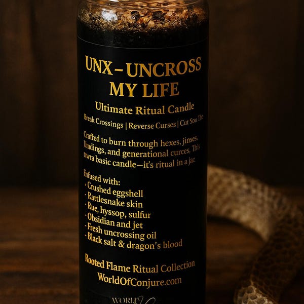 UNX Candle | UnCross My Life | Break Crossed Conditions | Cut Soul Ties | Clear Heavy Energy | Ultimate Fixed Conjure Candle