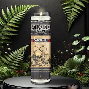 BloodLine Candle | Ancestors Fixed Ritual Candle | Altar Work | Fixed Dressed 7 Day Glass Candle