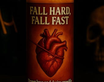 Fall Hard, Fall Fast | Love  Candle | Draw Passion & Deep Romantic Pull — Fixed Rootwork Candle