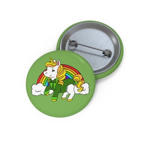 Unicorn Leprechaun pin button