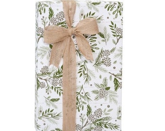 Woodland Pine Holiday Glossy Gift Wrapping Paper