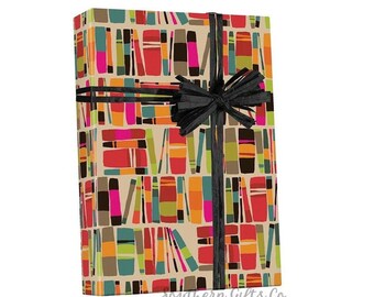 Library Books Kraft Matte Gift Wrapping Paper | Gift Wrap | Teacher Gifts | School Books | Librarian Gifts | Teacher Appreciation