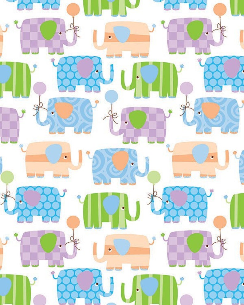 Elephant Parade Baby Shower Gift Wrapping Paper Etsy