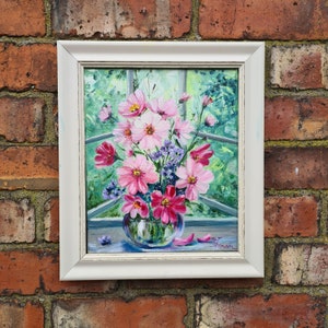 Summer Flowers Oil Painting: Original Floral Artwork, Unframed ,gift
