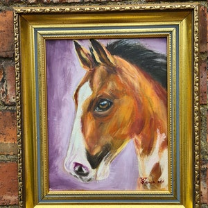 Horse, original oil painting animals ,wall deco ,horse portrait, gift for friend, house deco, original oil painting,realistic painting horse