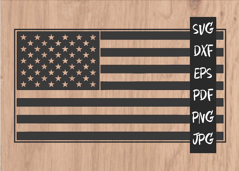 Download US Flag svg file cnc cutter eps files decor laser cut dxf ...