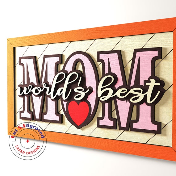 Mother's Day Sign File. Dxf Svg Vector Files for Glowforge | Etsy