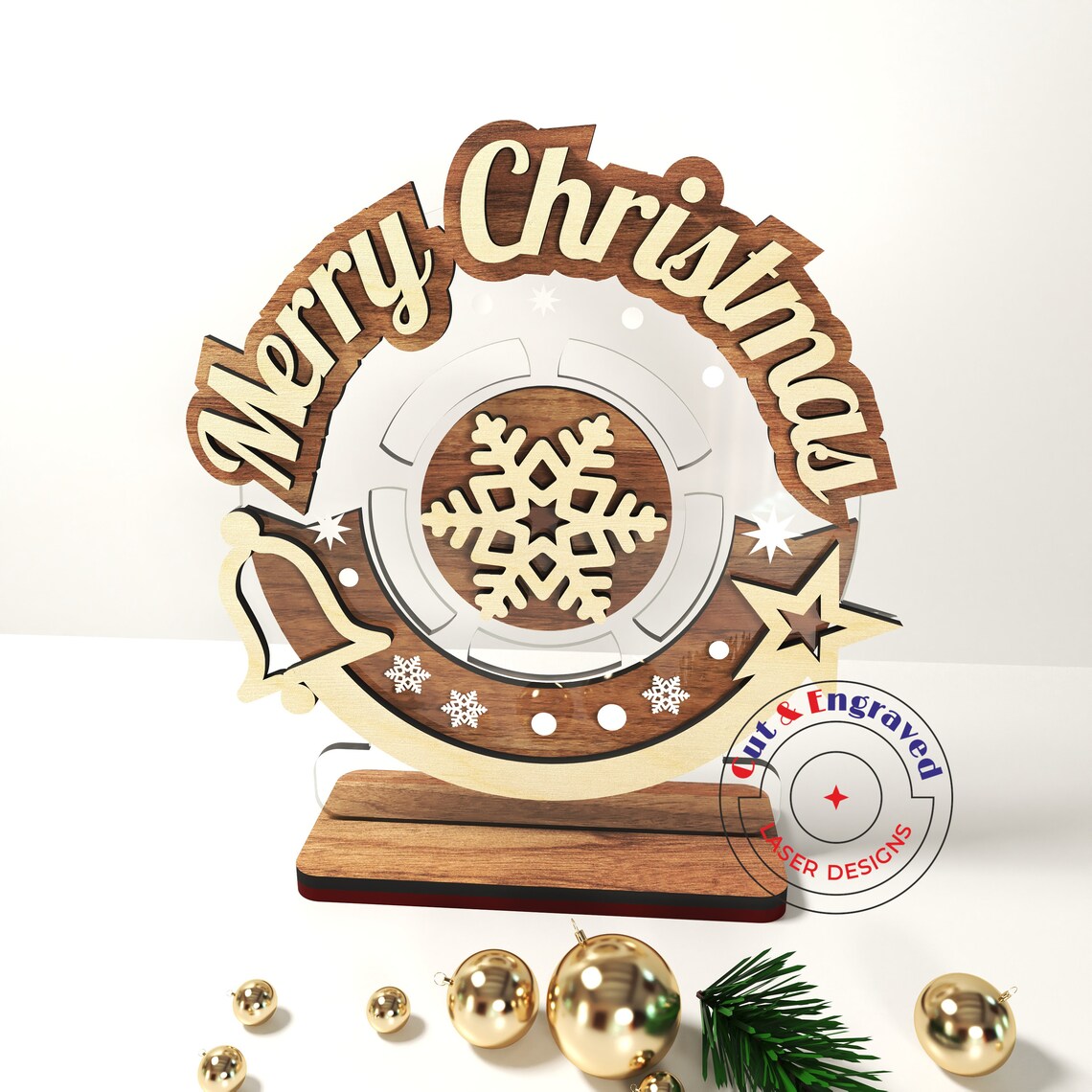 Christmas Ornament Svg and Dxf Vector Files for Cnc Laser  Etsy