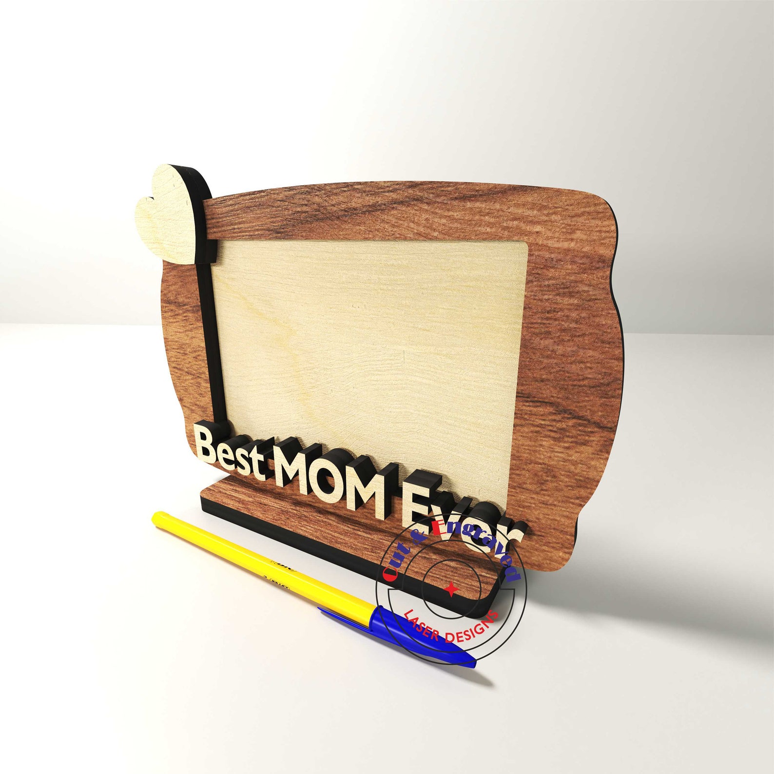 Best MOM ever photo frame SVG files cnc cutter Etsy