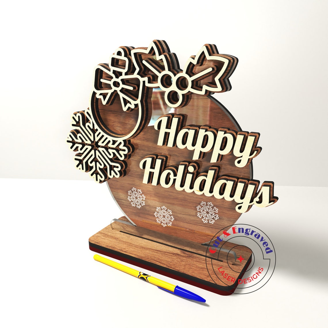 Christmas Ornament Svg and Dxf Vector Files for Cnc Laser  Etsy