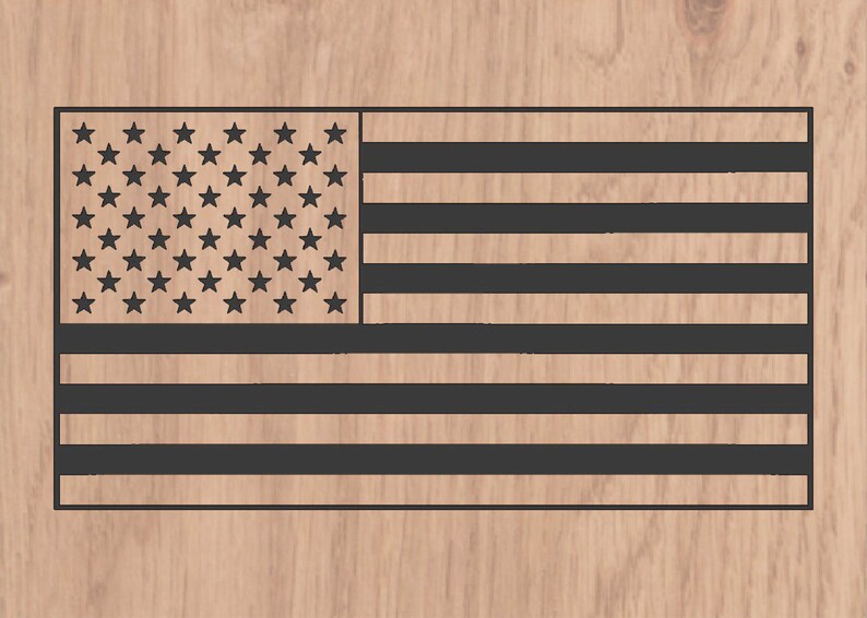 Download US Flag svg file cnc cutter eps files decor laser cut dxf | Etsy