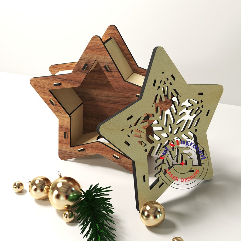Download 3 styles of Christmas light box svg and dxf vector files ...