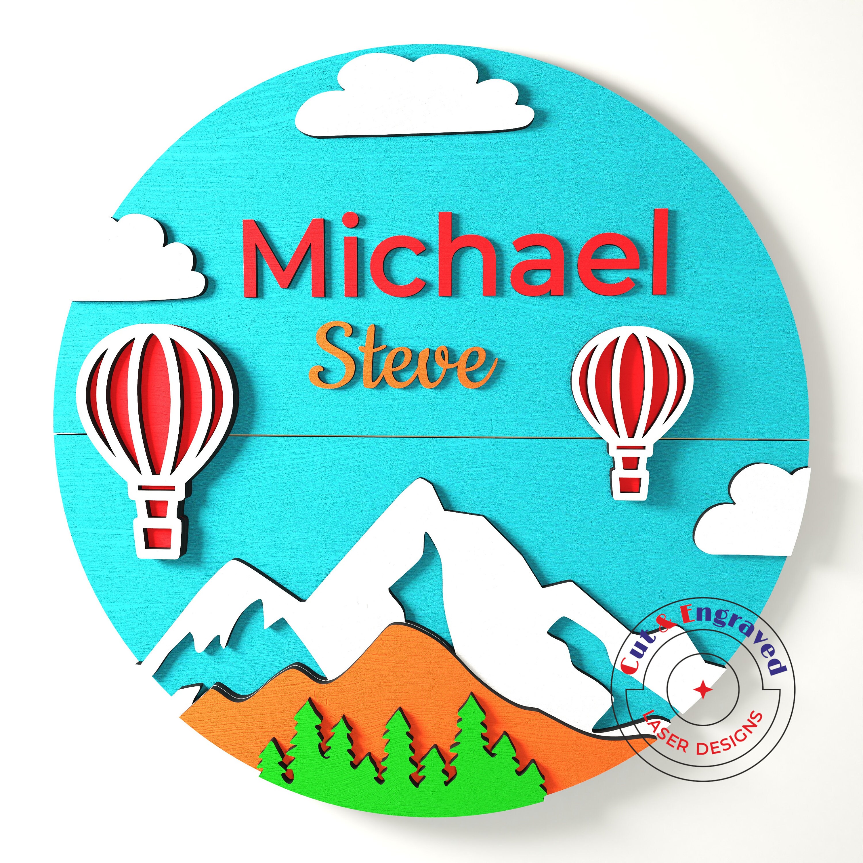Download Child S Name Layered Sign File Dxf Svg Vector Files For Etsy