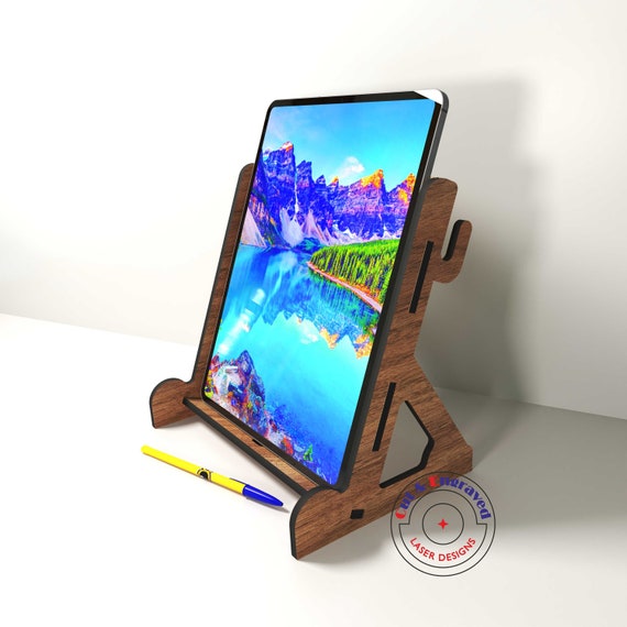 Download Ipad Stand 12 9 In Model Svg Files For Cnc Laser Cutter Etsy