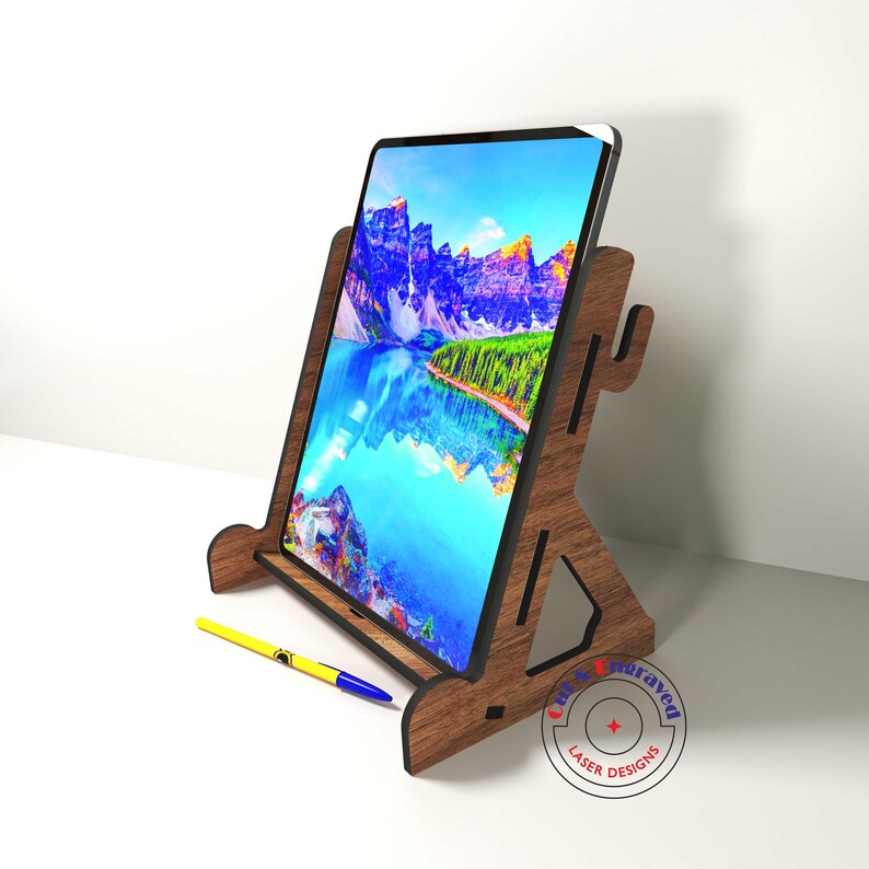 IPad 12.9 model stand SVG files for cnc laser | Etsy
