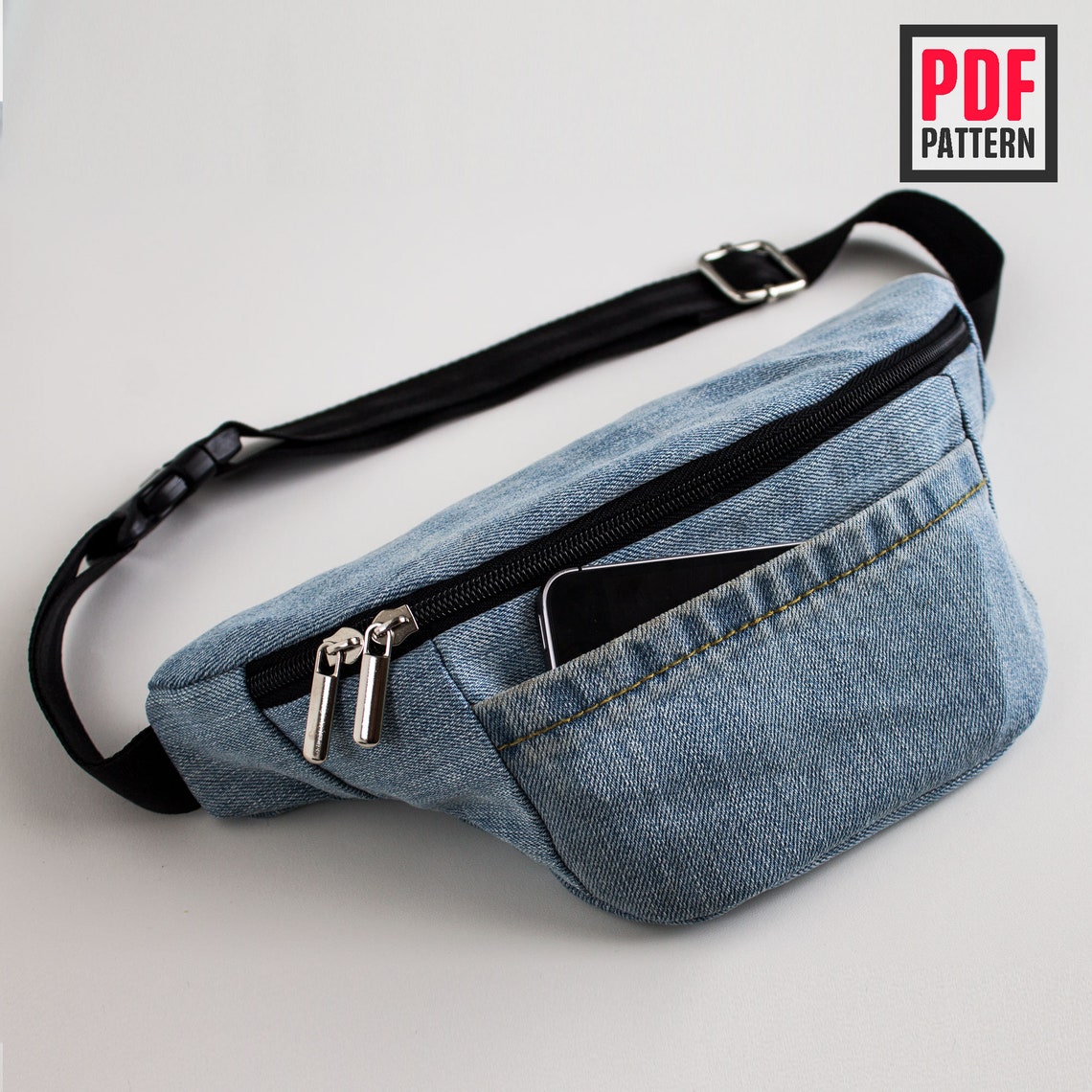 Fanny pack waist bag 038 bum bag sewing pattern PDF Etsy