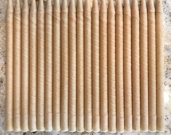 20 Beeswax Ear Candles, 100% Natural Cotton Muslin Cones