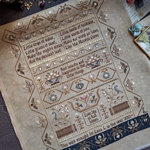 Cross Stitch Pattern PDF File \u2013 Little Troublemaker Funny Cross Stitch Sampler