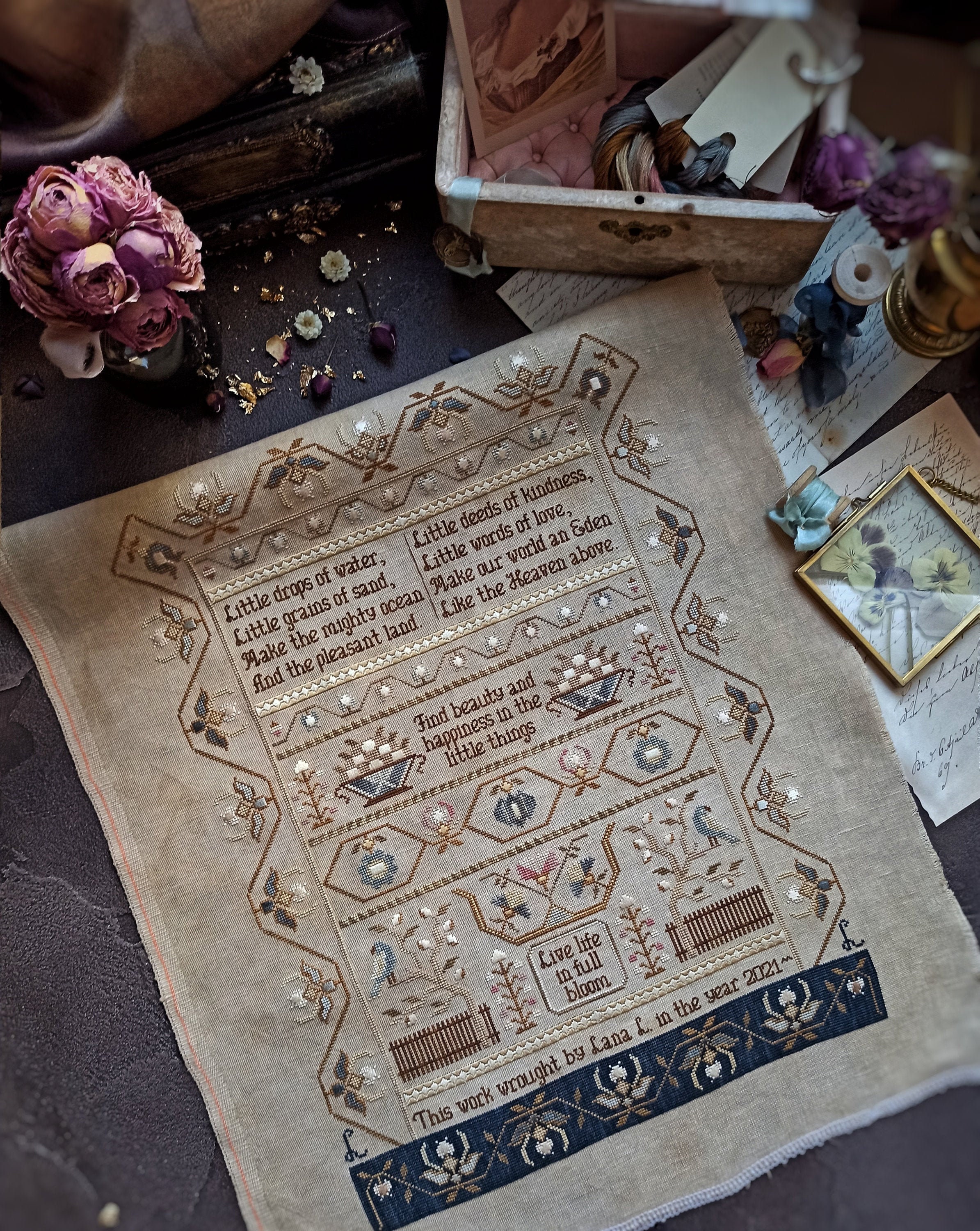 Cross Stitch Pattern PDF File \u2013 Little Troublemaker Funny Cross Stitch Sampler