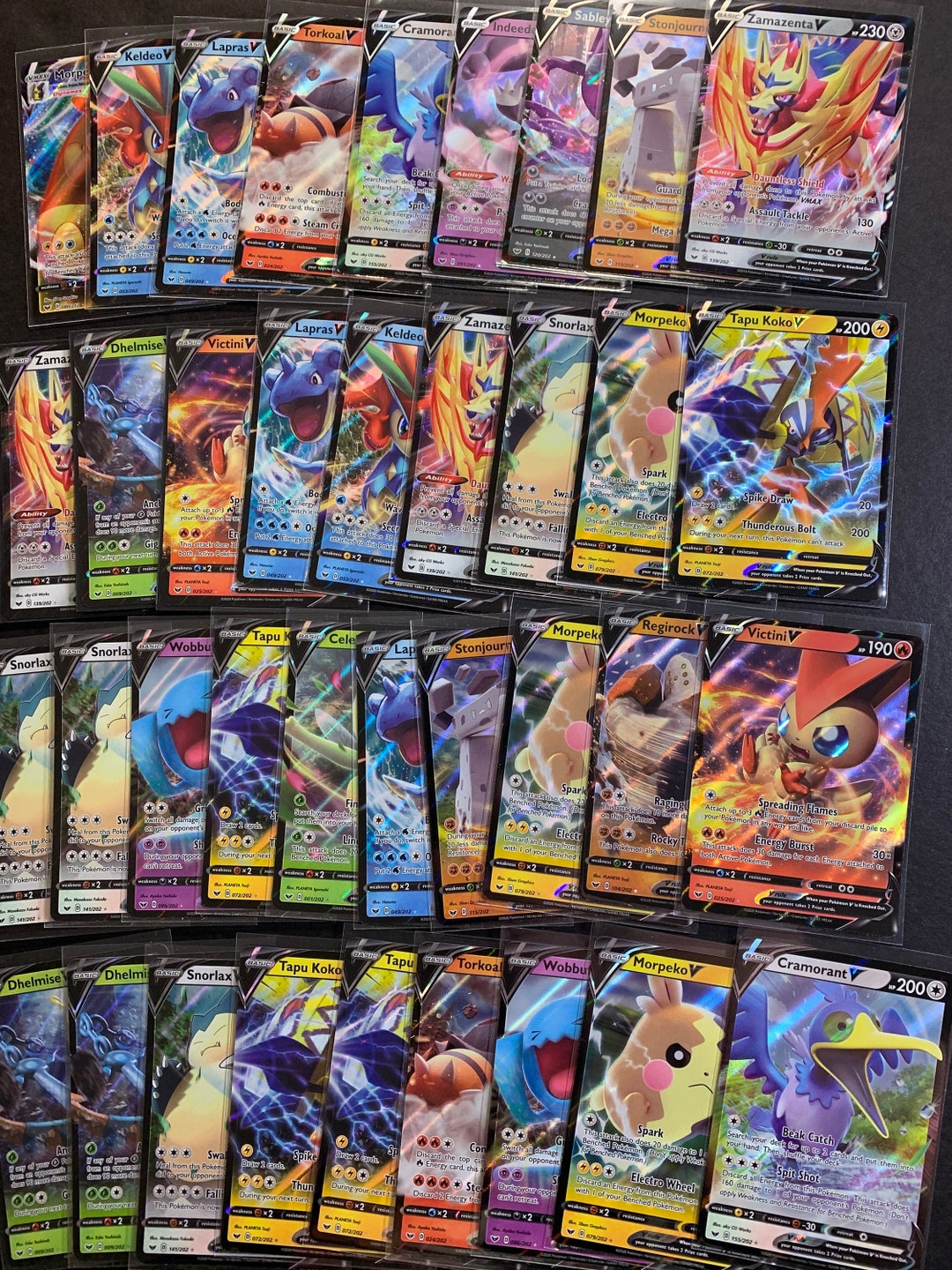 Cartes Pokémon Or Argent Vmax GX pour Enfants, Charizard, Pikachu