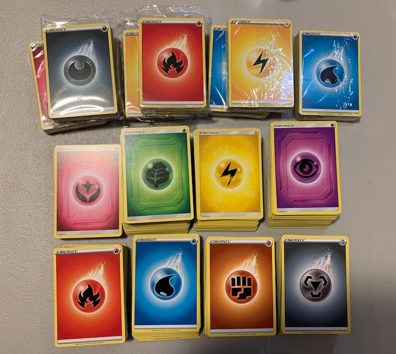 Pokemon Energy Card Lot 200 Cards Etsy