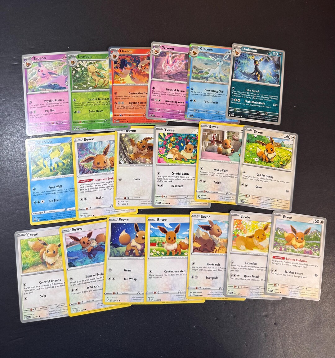 イーブイ進化 ホログラムカード ポケモン イーブイ イーブイ進化系カードコレクション - 19種類の