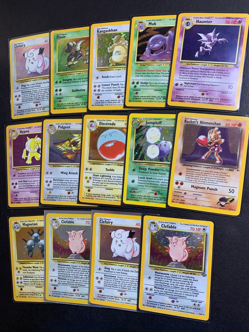 40 Vintage Original Pokemon Cards Holo Rares & 1st editions Etsy