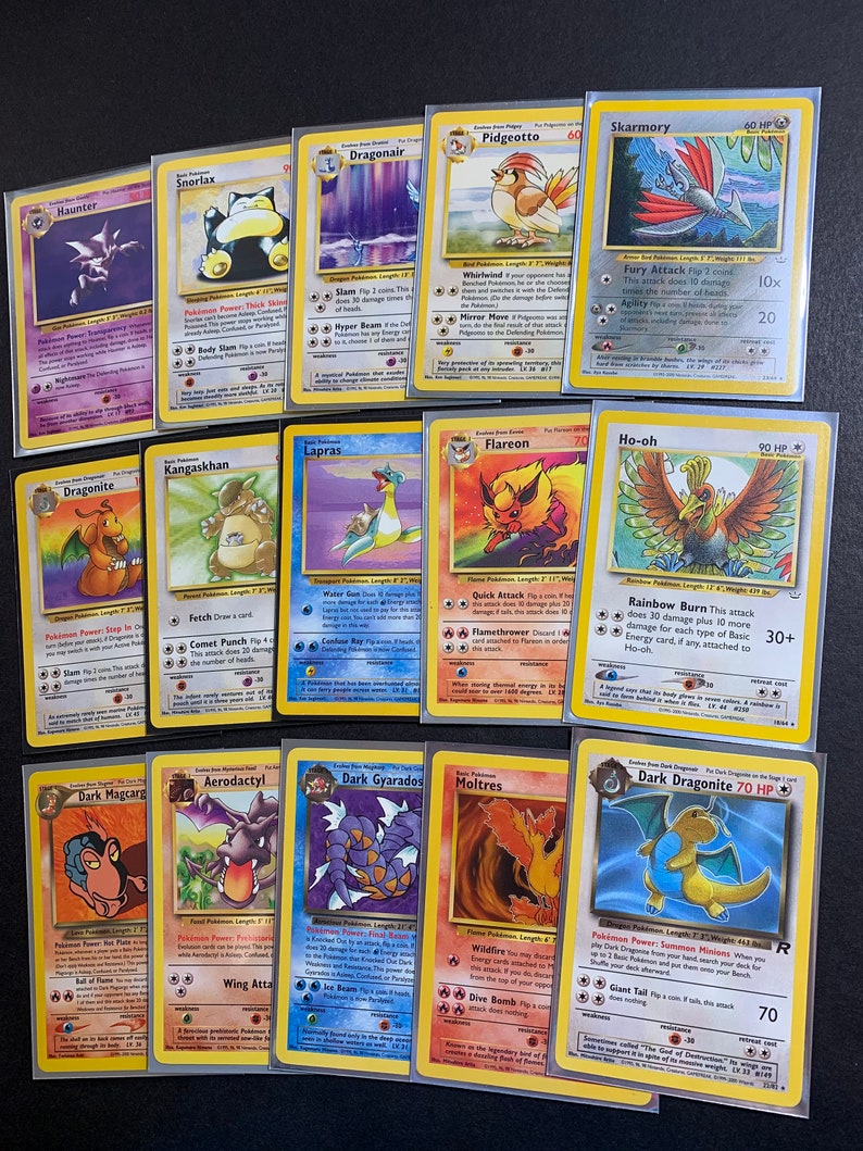 40 Vintage Original Pokemon Cards Holo Rares & 1st editions | Etsy