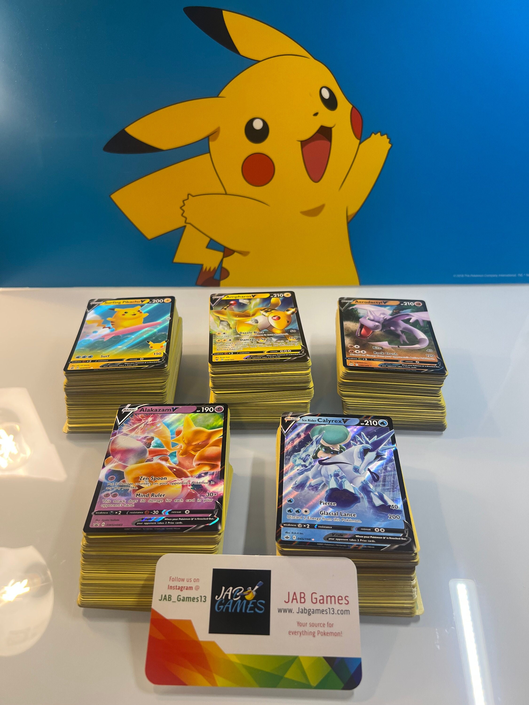 Pokemon Cards 50 Card Assorted Lot with Guaranteed V Pokemon