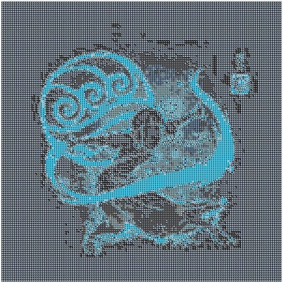 Avatar The Last Airbender Digital Download No Backstitch Fire Silhouette Cross Stitch Pattern Art Collectibles Fiber Arts Keyforrest Lt